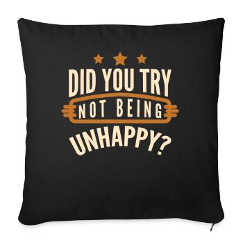 Misanthrope Goth Sarcasme Malheureux - Housse de coussin décorative 45 x 45 cm - noir - Devant