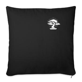 Bonsai Logo Emblem Bonsai Pots Penjing Indoor - Sofa pillowcase 17,3'' x 17,3'' (45 x 45 cm) - black - Front
