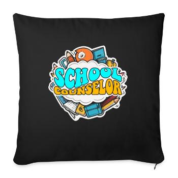 School Counselor Social Worker School Therapist - Sofa pillowcase 17,3'' x 17,3'' (45 x 45 cm) - black - Front
