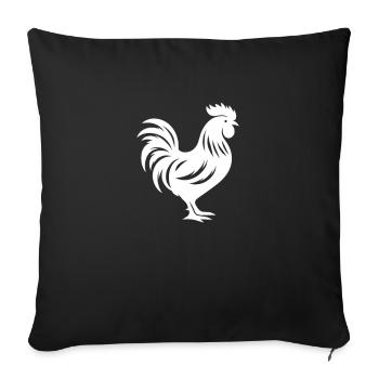 I like chickens - Sofa pillowcase 17,3'' x 17,3'' (45 x 45 cm) - black - Front