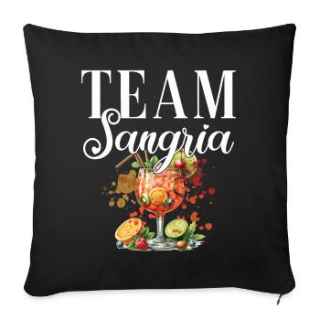 Cocktail Barkeeper Team Sangria - Sofakissenbezug 45 x 45 cm - Schwarz - Vorne