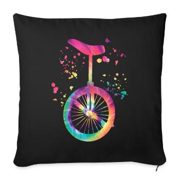 Unicyclist unicycle unicycle - Sofa pillowcase 17,3'' x 17,3'' (45 x 45 cm) - black - Front
