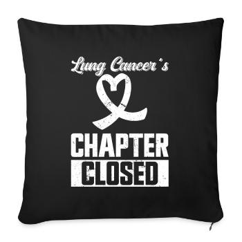 Cancer du poumon Sensibilisation gratuite au cancer du poumon - Housse de coussin décorative 45 x 45 cm - noir - Devant