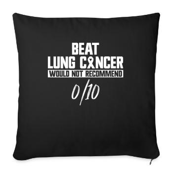 Cancer du poumon Sensibilisation gratuite au cancer du poumon - Housse de coussin décorative 45 x 45 cm - noir - Devant