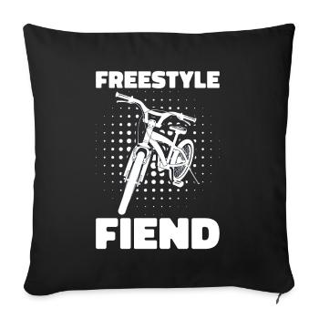 BMX Freestyle Biker Bike Bike BMX Rider - Housse de coussin décorative 45 x 45 cm - noir - Devant