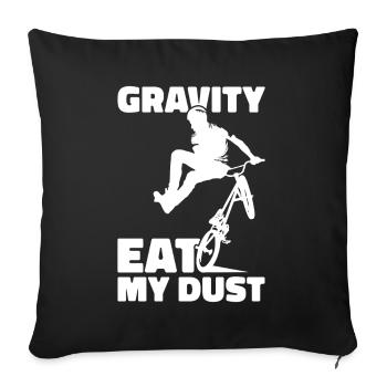 BMX Freestyle Biker Bike Bike BMX Rider - Housse de coussin décorative 45 x 45 cm - noir - Devant