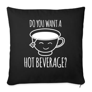 Teapot Tea Cup Tea Mug Tea Bag - Sofa pillowcase 17,3'' x 17,3'' (45 x 45 cm) - black - Front