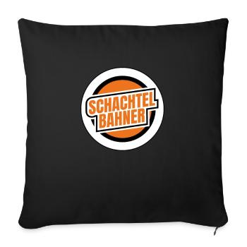Schachtelbahner Modelleisenbahn Modellbahn H0 - Housse de coussin décorative 45 x 45 cm - noir - Devant