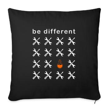 Chemist Chemistry Be Different Laboratory Flask - Sofa pillowcase 17,3'' x 17,3'' (45 x 45 cm) - black - Front