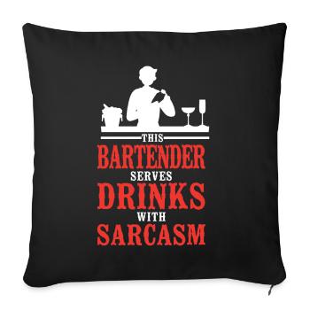 Bartender Mixologist This - Sofa pillowcase 17,3'' x 17,3'' (45 x 45 cm) - black - Front