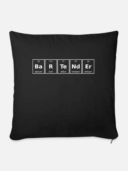 Bartender Mixologist Elements - Sofakissenbezug 45 x 45 cm - Schwarz