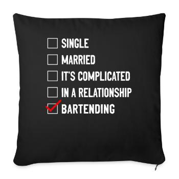 Barman Mixologue Single - Housse de coussin décorative 45 x 45 cm - noir - Devant