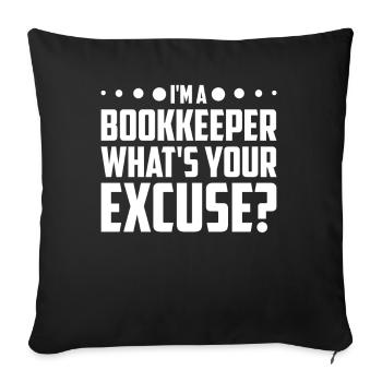 Accounting Financial Accountant Accountant Profession - Sofa pillowcase 17,3'' x 17,3'' (45 x 45 cm) - black - Front