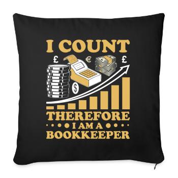 Accounting Financial Accountant Accountant Profession - Sofa pillowcase 17,3'' x 17,3'' (45 x 45 cm) - black - Front