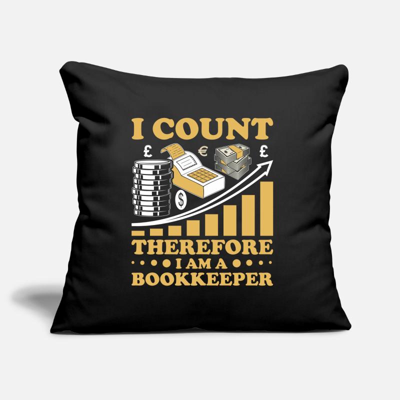Comptabilité Comptable Financier Profession de comptable Housse de coussin décorative 45 x 45 cm