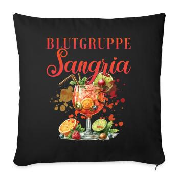 Cocktail Bartender Blutgruppe Sangria - Sofakissenbezug 45 x 45 cm - Schwarz - Vorne