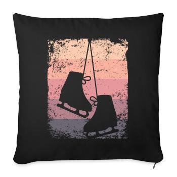 Eiskunstläufer Eiskunstlauf Schlittschuhlaufen - Sofa pillowcase 17,3'' x 17,3'' (45 x 45 cm) - black - Front