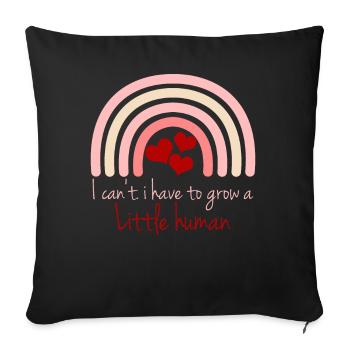 Grossesse Femme enceinte - Housse de coussin décorative 45 x 45 cm - noir - Devant