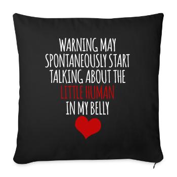 Pregnancy Baby Mother Heart Pregnant - Sofa pillowcase 17,3'' x 17,3'' (45 x 45 cm) - black - Front