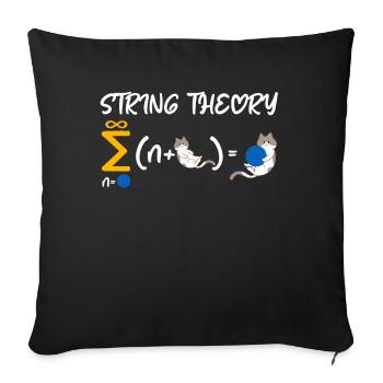 String Theorie Nerd Schrödingers Katze - Sofakissenbezug 45 x 45 cm - Schwarz - Vorne