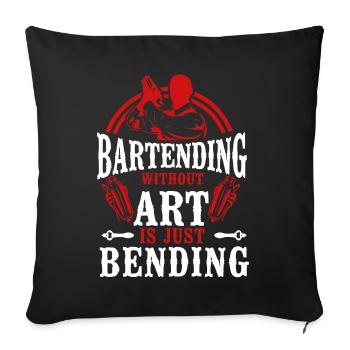 Bartender Mixologist Bartending - Sofa pillowcase 17,3'' x 17,3'' (45 x 45 cm) - black - Front