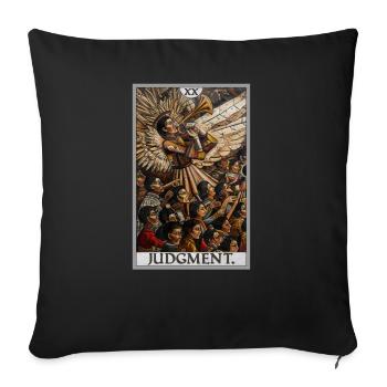 Tarotkarten Tarotkarte 20 Judgment Gericht - Sofakissenbezug 45 x 45 cm - Schwarz - Vorne