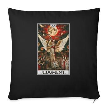 Tarotkarten Tarotkarte 20 Judgment Gericht - Sofakissenbezug 45 x 45 cm - Schwarz - Vorne