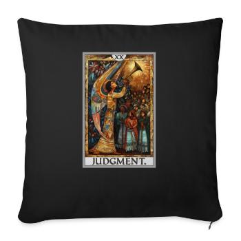 Cartes de tarot Carte de tarot 20 Tribunal de jugement - Housse de coussin décorative 45 x 45 cm - noir - Devant