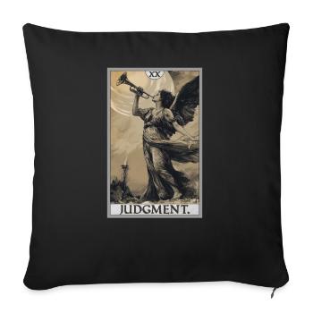 Tarotkarten Tarotkarte 20 Judgment Gericht - Sofakissenbezug 45 x 45 cm - Schwarz - Vorne