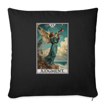 Tarotkarten Tarotkarte 20 Judgment Gericht - Sofakissenbezug 45 x 45 cm - Schwarz - Vorne