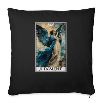 Cartes de tarot Carte de tarot 20 Tribunal de jugement - Housse de coussin décorative 45 x 45 cm - noir - Devant