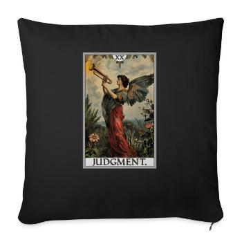 Tarotkarten Tarotkarte 20 Judgment Gericht - Sofakissenbezug 45 x 45 cm - Schwarz - Vorne