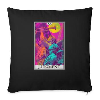 Tarotkarten Tarotkarte 20 Judgment Gericht - Sofakissenbezug 45 x 45 cm - Schwarz - Vorne