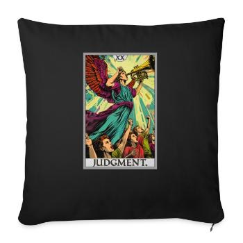 Tarotkarten Tarotkarte 20 Judgment Gericht - Sofakissenbezug 45 x 45 cm - Schwarz - Vorne