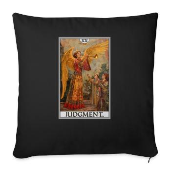 Tarotkarten Tarotkarte 20 Judgment Gericht - Sofakissenbezug 45 x 45 cm - Schwarz - Vorne
