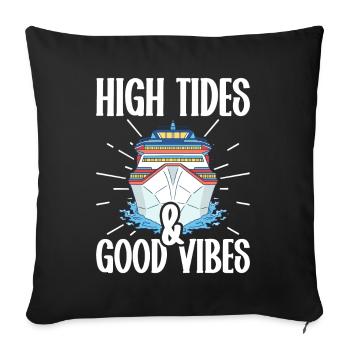 Crusader Cruise Ship Cruise Gift - Sofa pillowcase 17,3'' x 17,3'' (45 x 45 cm) - black - Front