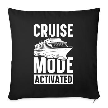 Croisière Crusader Bateau de croisière Cadeau - Housse de coussin décorative 45 x 45 cm - noir - Devant