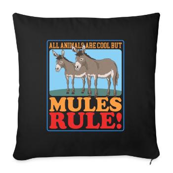 Maultier Maulesel Muli Maultiere Mulis Geschenk - Sofakissenbezug 45 x 45 cm - Schwarz - Vorne