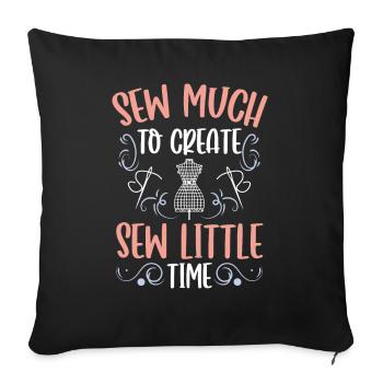 Tailor Sew Much To Create Couturière - Housse de coussin décorative 45 x 45 cm - noir - Devant