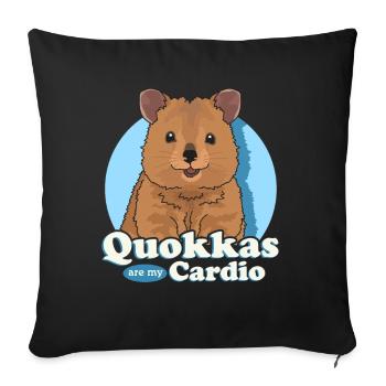 Quokka Short-tailed Kangaroo Quokka's Gift - Sofa pillowcase 17,3'' x 17,3'' (45 x 45 cm) - black - Front