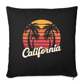California Vintage Sunset - Sofa pillowcase 17,3'' x 17,3'' (45 x 45 cm) - black - Front