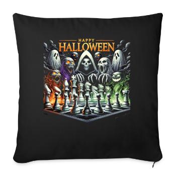 Scary Chess Halloween T-Shirt - Sofa pillowcase 17,3'' x 17,3'' (45 x 45 cm) - black - Front