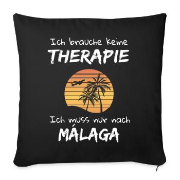 Málaga Andalusien Spanien Urlaub Malaga - Sofakissenbezug 45 x 45 cm - Schwarz - Vorne