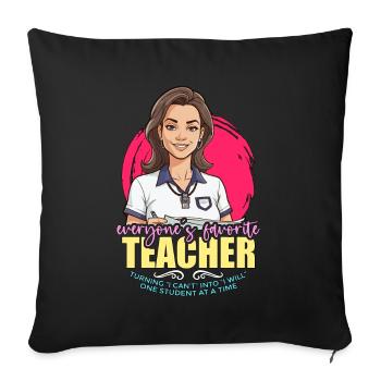P.E Instructor Everyone's Favorite Gym Instructor - Sofakissenbezug 45 x 45 cm - Schwarz - Vorne
