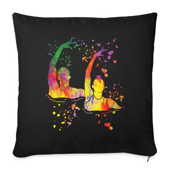 Artistic Swim Team Synchronschwimmen - Sofakissenbezug 45 x 45 cm - Schwarz - Vorne