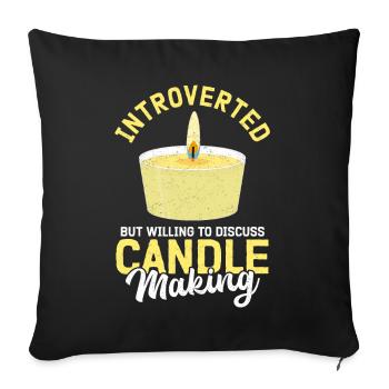 Bougies Candle Maker Candle Maker Cadeau - Housse de coussin décorative 45 x 45 cm - noir - Devant
