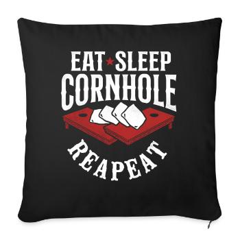 Cornhole Team Bean Bag Player - Sofakissenbezug 45 x 45 cm - Schwarz - Vorne