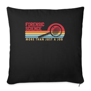 La criminalistique : plus qu’une science de l’emploi - Housse de coussin décorative 45 x 45 cm - noir - Devant