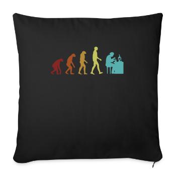 Forensics Evolution Psychology Science Forensic - Sofa pillowcase 17,3'' x 17,3'' (45 x 45 cm) - black - Front
