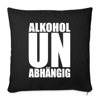 Alcohol-Free Sober Straight Edge Alcohol-Free - Sofa pillowcase 17,3'' x 17,3'' (45 x 45 cm) - black - Front